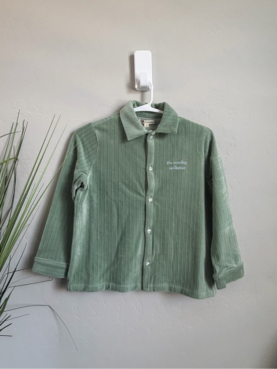 The Sunday Collective Other - The Sunday Collective Ribbed Button Front Shirt Green Bay 8-9Y NWT Portugal